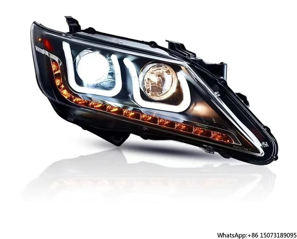 

Car Lights for Camry V50 LED Headlight 2012-2014 Camry LED DRL Hid Head Lamp Angel Eye Bi Xenon Accessories