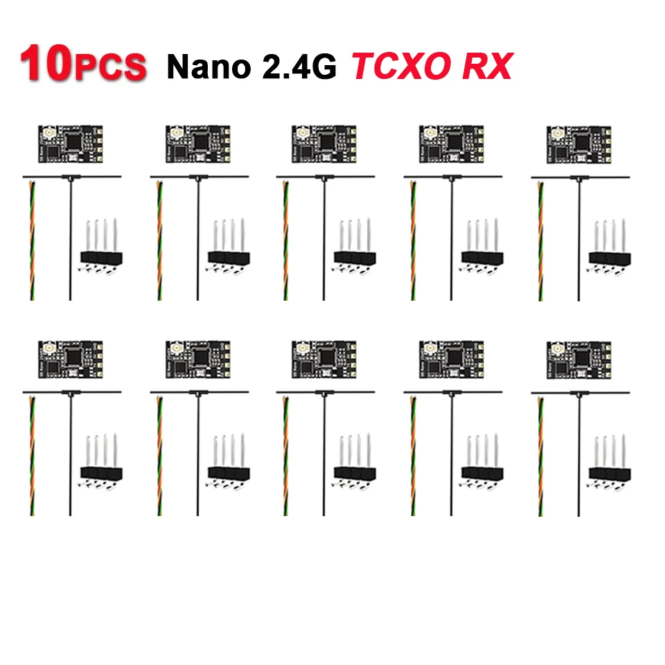 10pcs SpeedyBee Nano 2.4G TCXO ExpressLRS ELRS Receiver for FPV Freestyle Long Range Drones DIY Parts FPV