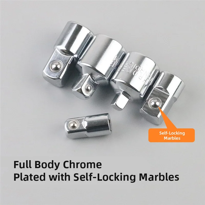 

F-T 6Pc Socket Converter Adaptor Set Sleeve Adapter 1/2,3/8,1/4 Interchangeable Adapter Ratchet Wrench Attachment