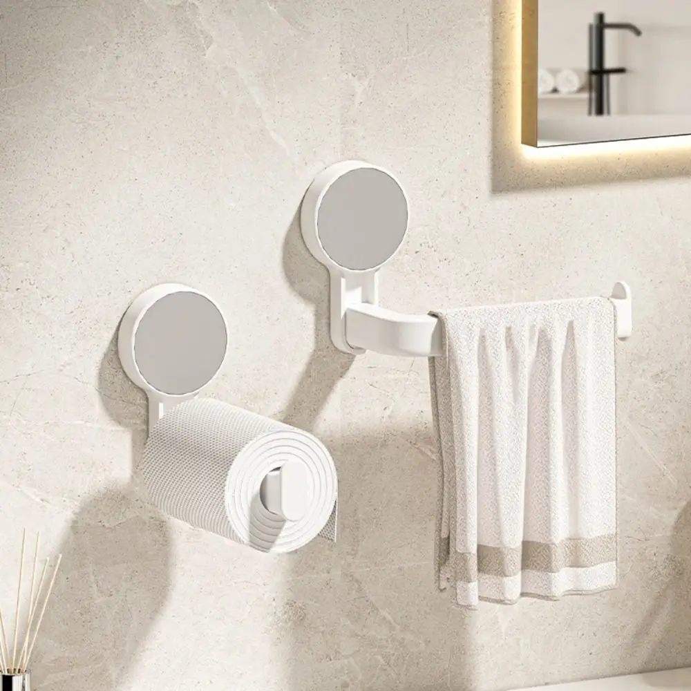 Multi-Purpose Suction Cup Toilet Paper Holder Stick-On Adhesive Hanging Paper Roll Holder Thickened Design Simplicity