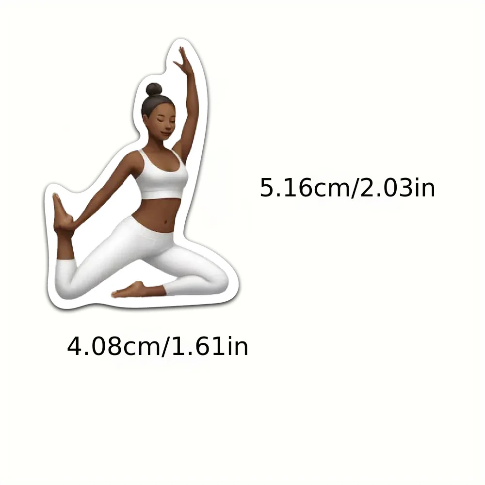 50/100PCS Fitness GYM Girl Creative Stickers Storage Box Fitness Yoga Gym Skateboarding Vase Door Wall DIY Stickers