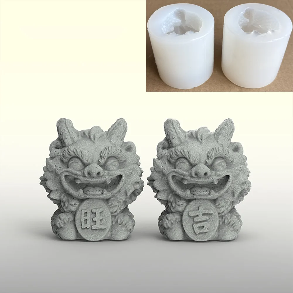 

Силиконовая форма для китайской статуэтки Фу Дог (Лев-хранитель) для изготовления цементных, бетонных, гипсовых изделий, свечей, мыла. Для домашнего декора и в качестве подарка на удачу.