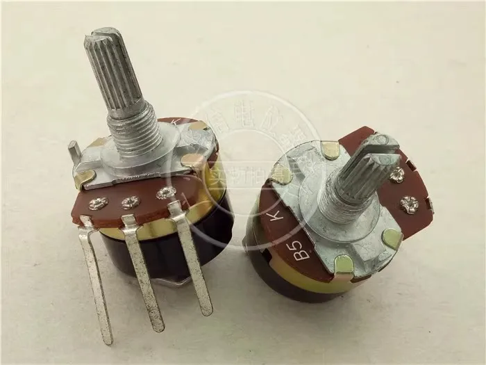 2PCS Dimming potentiometer with switch 138 long foot B50k 2K100K 250KB500K handle 20MM long flower foot