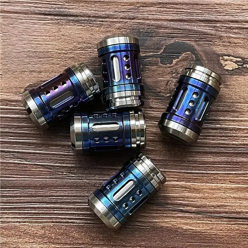 1 Pc Titanium Alloy Knife Bead Lanyard End Pendant Paracord Ending Rope Tail Pendant