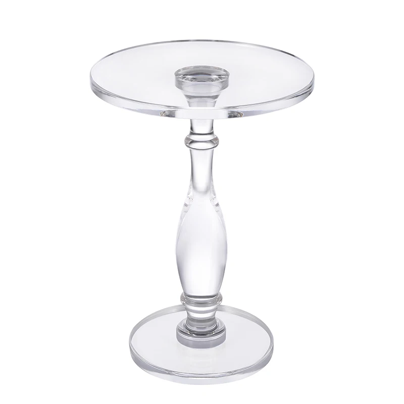 

Modern simple living room sofa crystal edge balcony glass coffee table