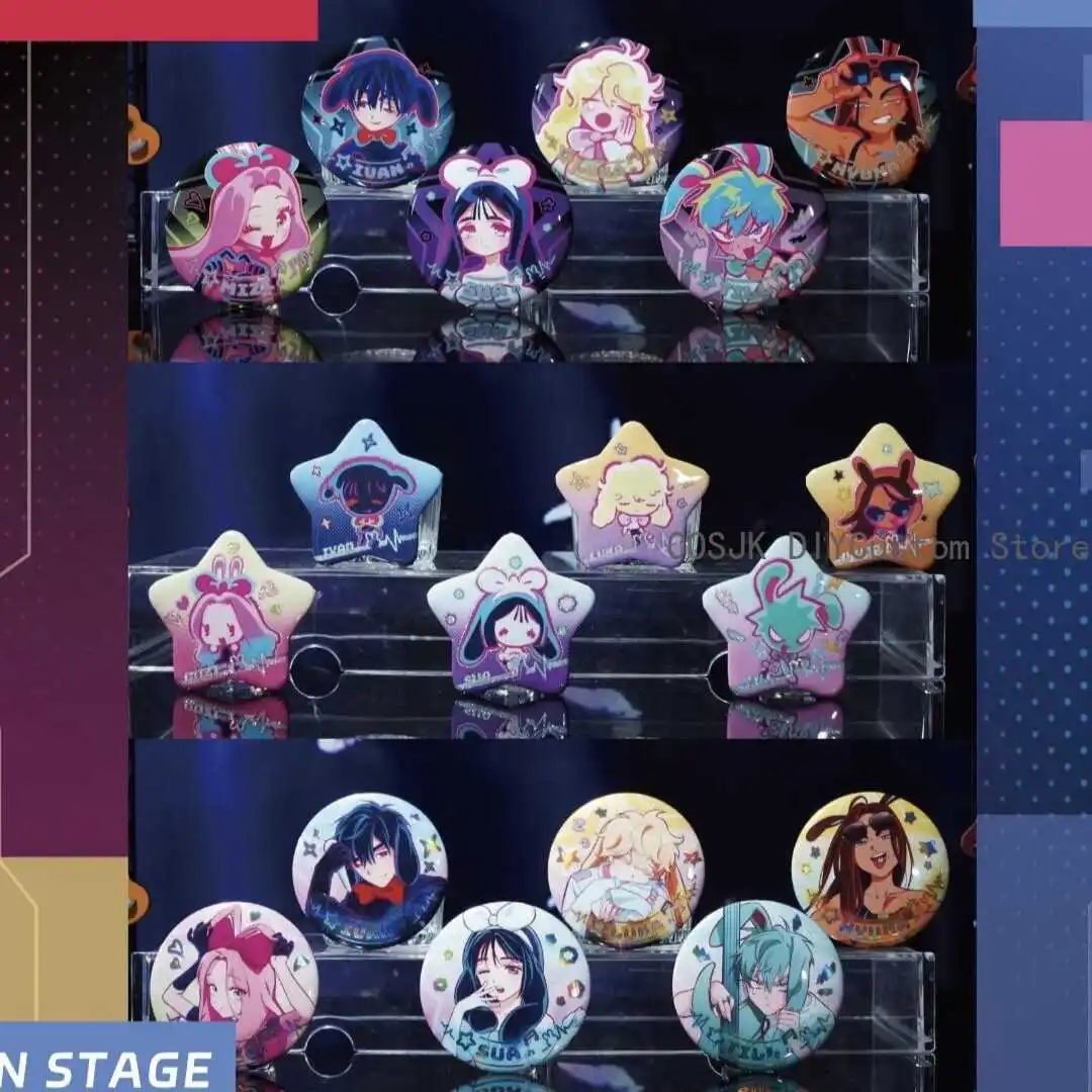 

Аниме ALIEN STAGE Mizi Luka Hyuna Ivan Till Sua ALNST, брошь на воротнике для одежды, значок с пентаграммой, булавки для рюкзака, двойная кнопка вспышки