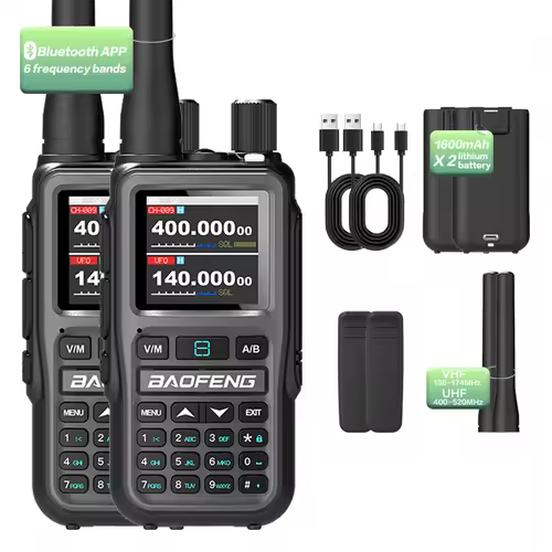 Baofeng UV-5R Mini 5W Walkie Talkie (2 Pack) | Bluetooth APP, NOAA Weather, 999 Ch | USB-C Charging for Outdoor/Hunting - Image 10