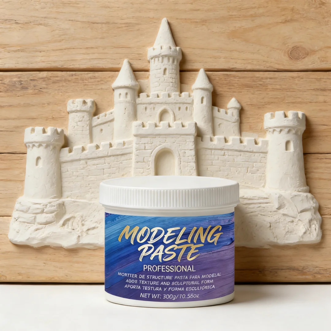 Fast-Drying Crack-Resistant Acrylic Texture Paste for 3D Shaping, Carving, Acrylic Mixing, Canvas & DIY Crafts