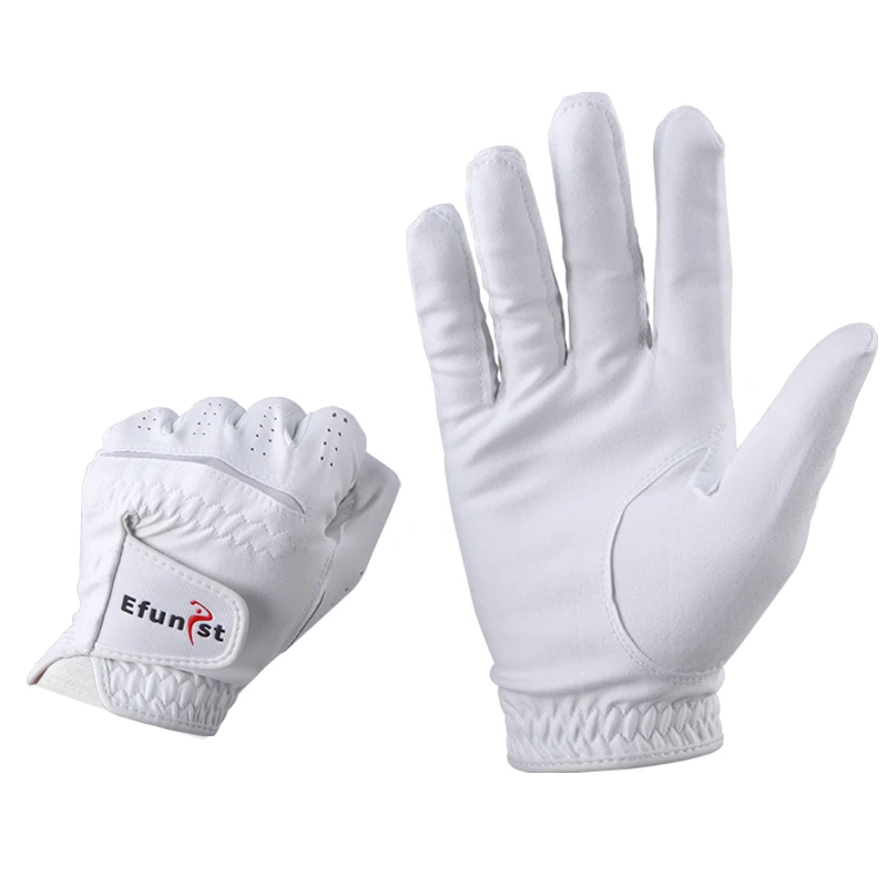 Guanti da Golf guanto da uomo mano sinistra morbido bianco grigio scuro 2 particelle di colore traspirante Namib Swing Putting guanti da allenamento