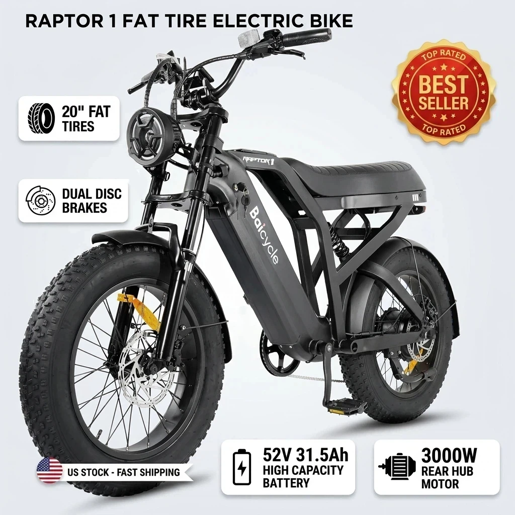 

Electric Bike for Adults 3000W, 52V 31.5Ah Battery, Up to 50 Miles Range, 5 Riding Modes, Dual Disc Brakes, High Power Electric Bicycle for Commuting & Outdoor Riding