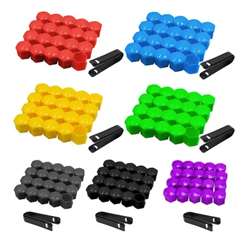 20 個キャップボルト 17 19 21 ミリメートルホイールボルトプラグキャップ Ecrou De Roue ネジカバーホイールナットキャップスタイリングパーツアクセサリー新