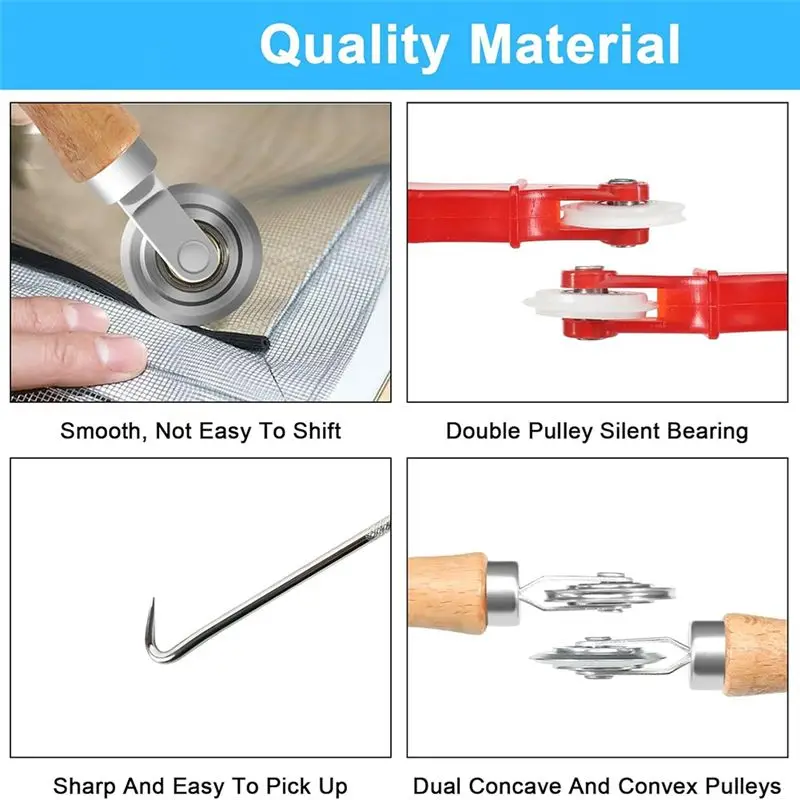 LICE-Tool Retractor Roller For Fly Screens, 4PCS Install Fly Screen Replacement Part, Fly Screen Accessory Insect Protection