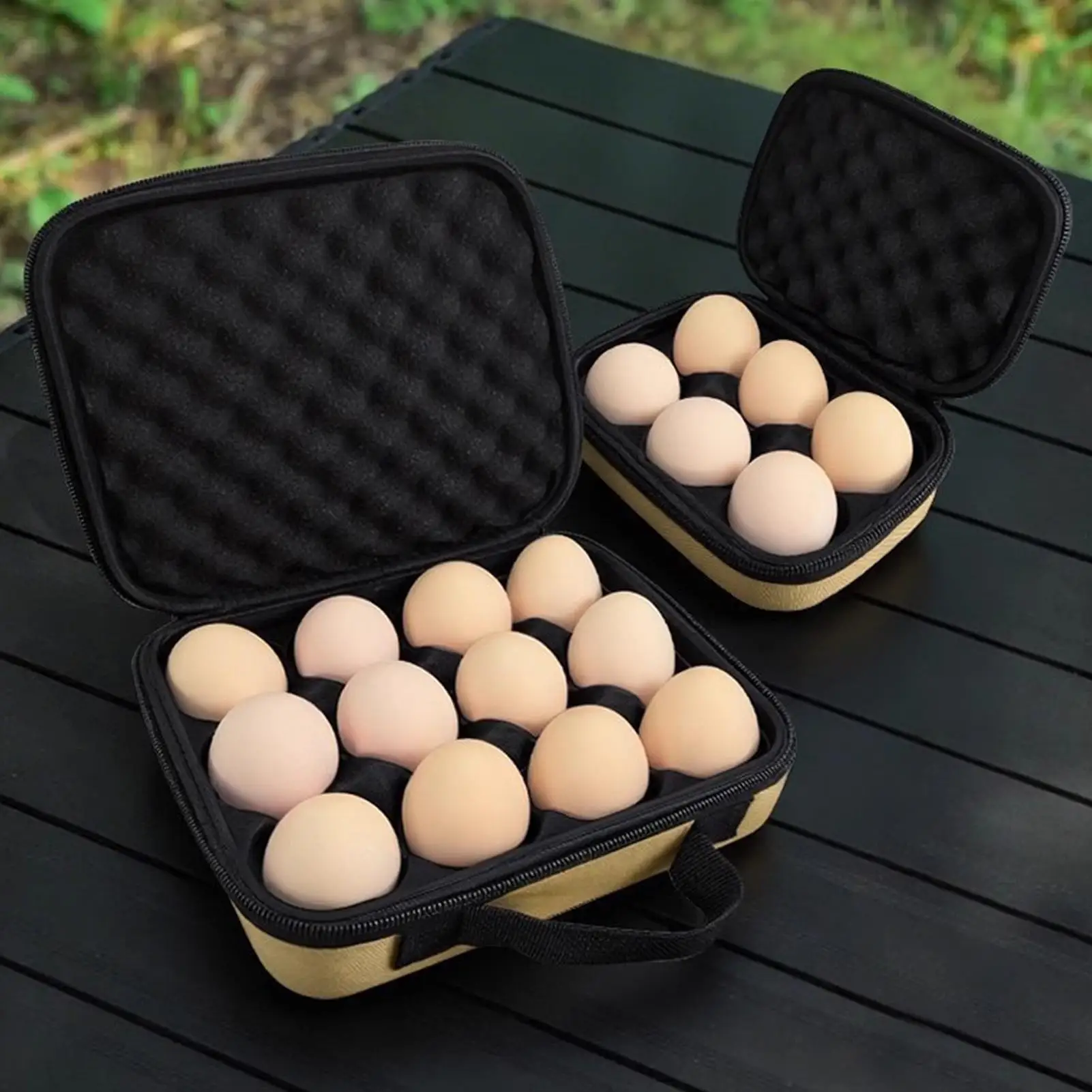 Portable EVA Camping Egg Holder Hard Shell Protective Case Storage Box Durable Egg Travel Container For Kitchen Picnic Camping