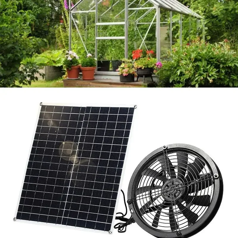 مروحة عادم تعمل بالطاقة الشمسية مع مروحة تيار مستمر خارجية #3