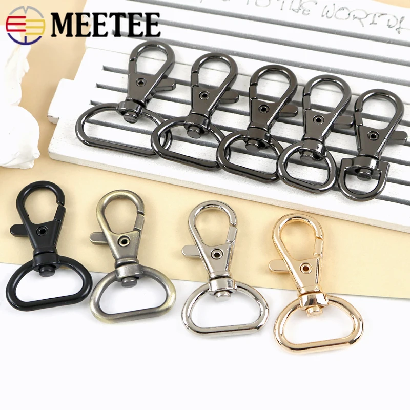 

10/20Pcs Metal Swivel Lobster Buckle 10-25mm Snap Hook Clip for Handbag Shoulder Strap Bag Chain Carabiner Hardware Accessories