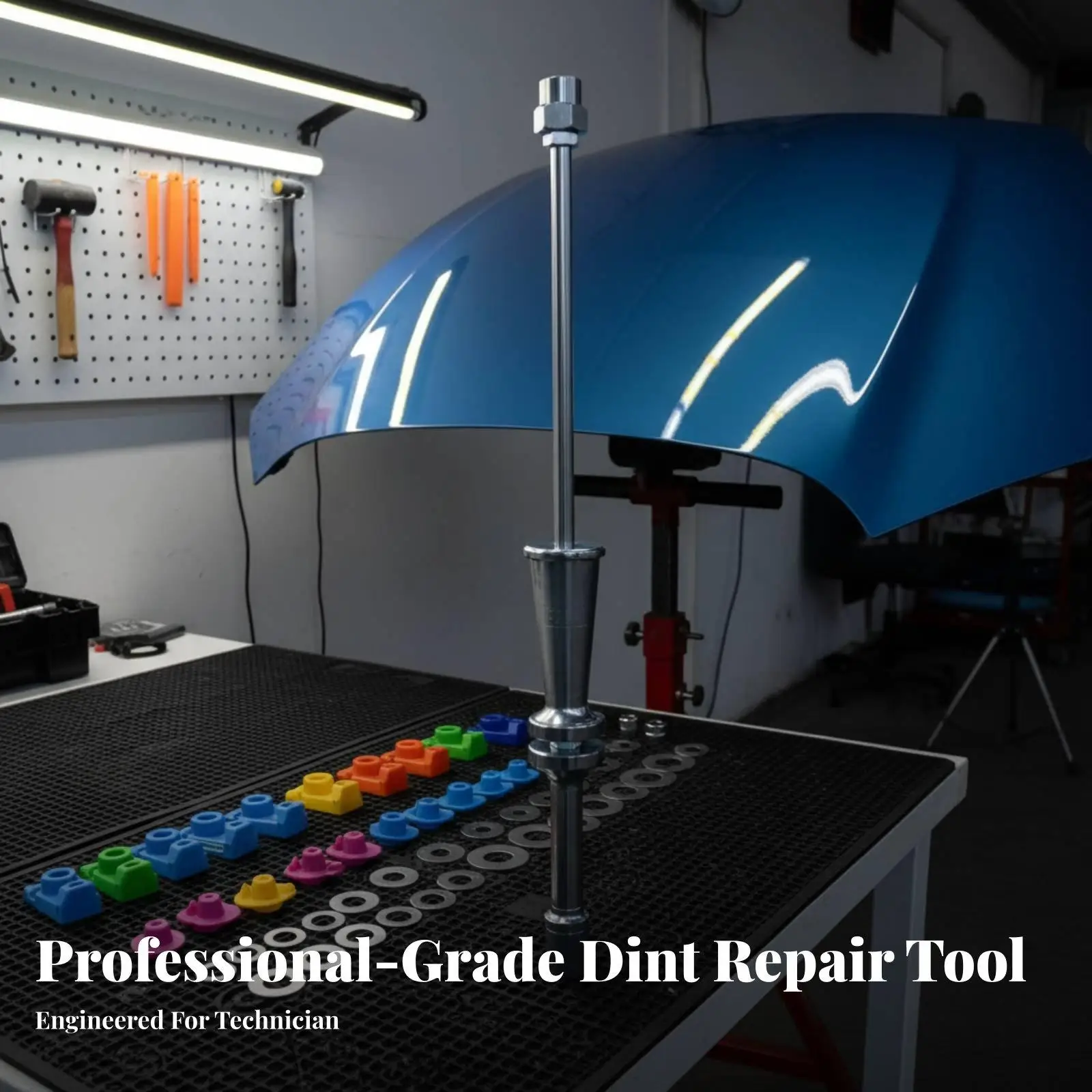 Dent puller slider, heavy weight, ergonomic design, paint-free