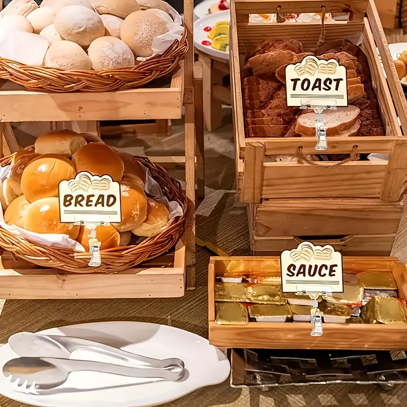 Clip per segnaletica in plastica trasparente da 10 pezzi per scaffali Porta cartellini del prezzo al dettaglio per la lettura dell'ufficio, l'uso in sala da pranzo