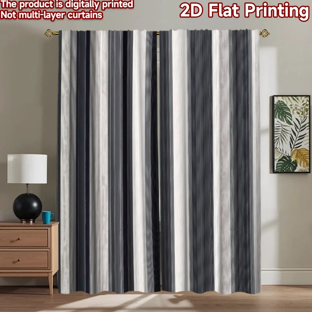 

1pc 2D flat Photography Backdrop Popular Party Backdrop Black and White Stripes 100% Polyester Birthday Party for Suitable for