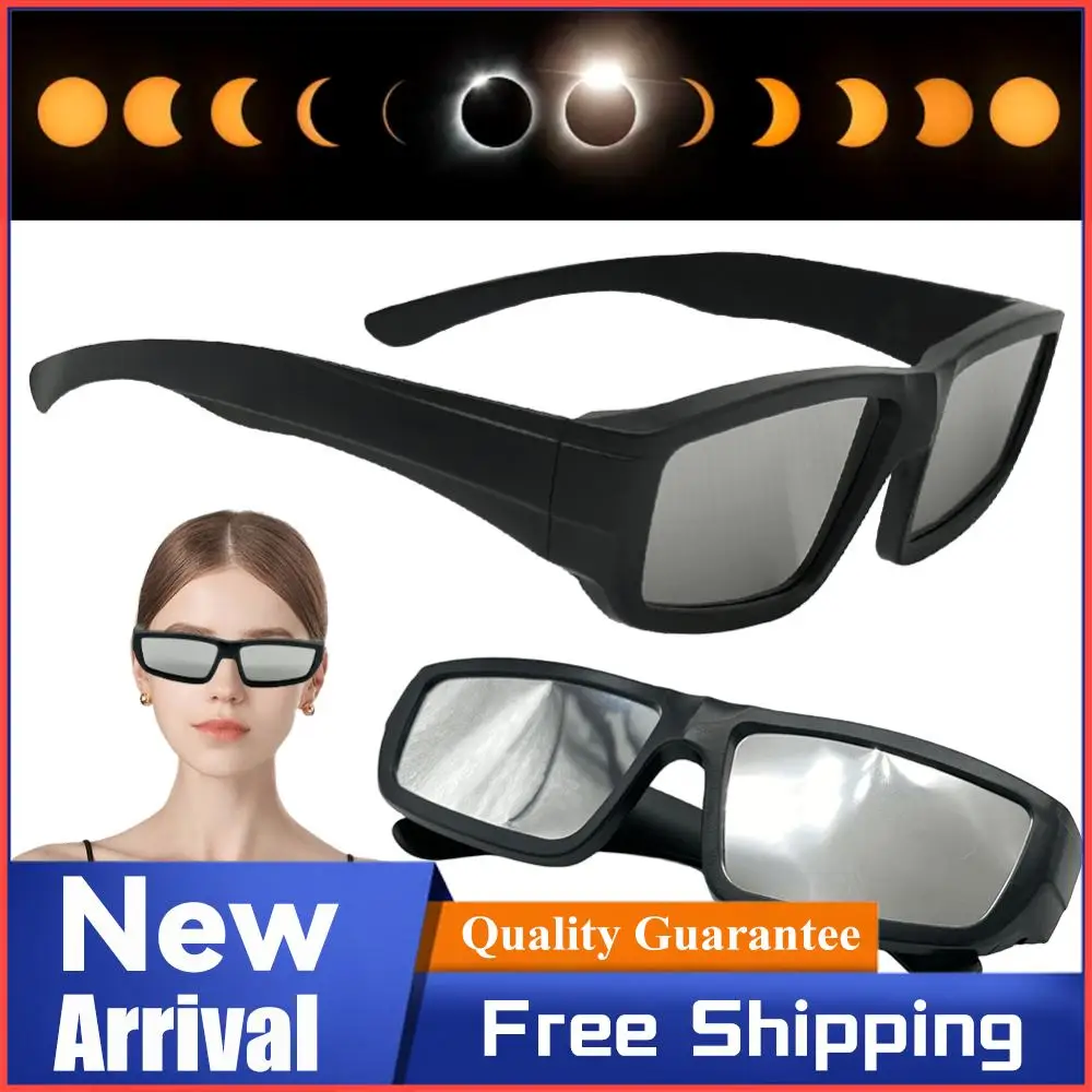 Lunettes d'éclipse solaire sûres, avec cadre en plastique, visionneuse solaire professionnelle, pour l'observation directe du soleil, lunettes d'éclipse totale, 1 à 5 pièces