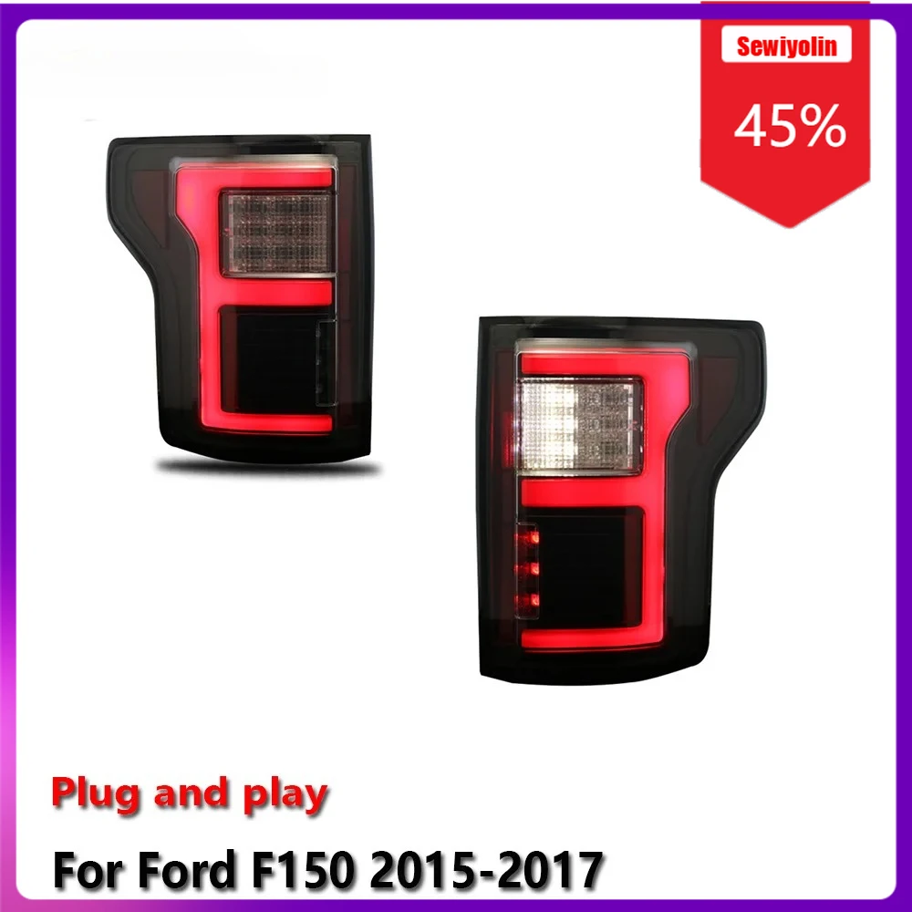 

Sewiyolin автомобильные светодиодные фонари задний фонарь в сборе для Ford F150 2015-2017 авто противотуманные DRL тормозной указатель поворота