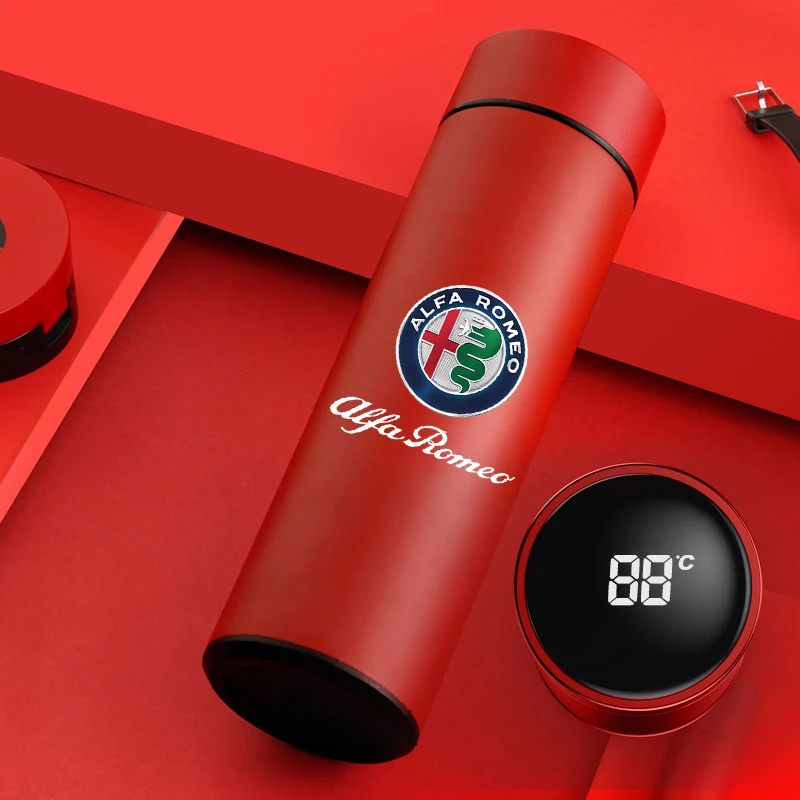 عرض درجة حرارة السيارة كوب قارورة عازلة زجاجة كوب معزول فراغ لألفا روميو جيوليتا 159 ميتو جوليا ستيلفيو 147 اكسسوارات #2