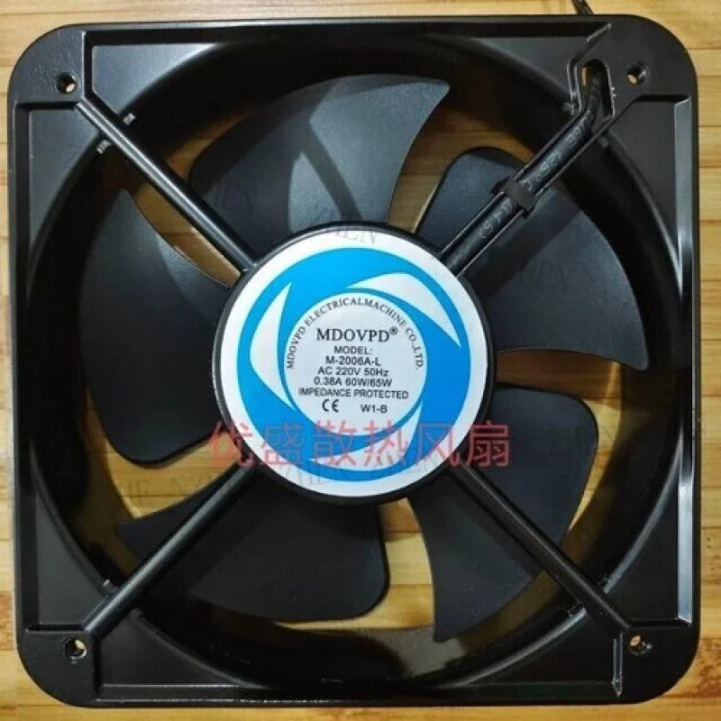 

Y 1 шт. Для вентилятора MDOVPD M-20060A-L AC220V 0,38A 20060 20 см 2-проводной вентилятор с алюминиевой рамой