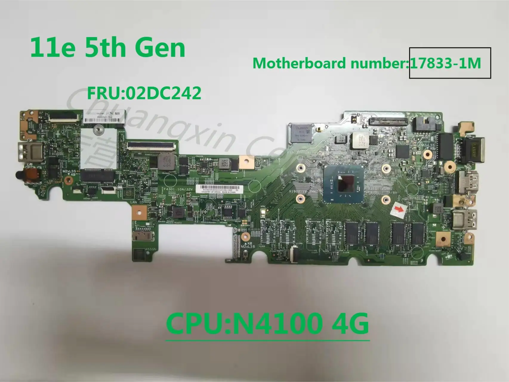 

Motherboard 17833-1M is applicable FOR Lenovo laptop 11e 5th Gen CPU:N4100 N5000 4G 100% test OK delivery