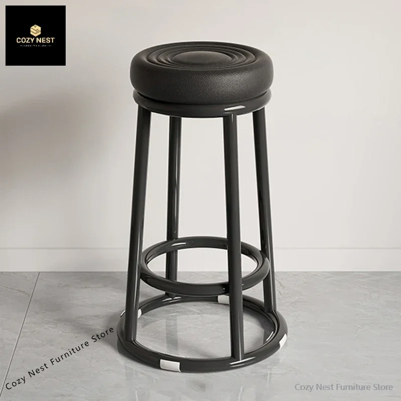 

Барный стул, легкий роскошный высокий бытовой островной стол, стул для бизнес-зала, круглый табурет, кассир, стойка регистрации, барный стул