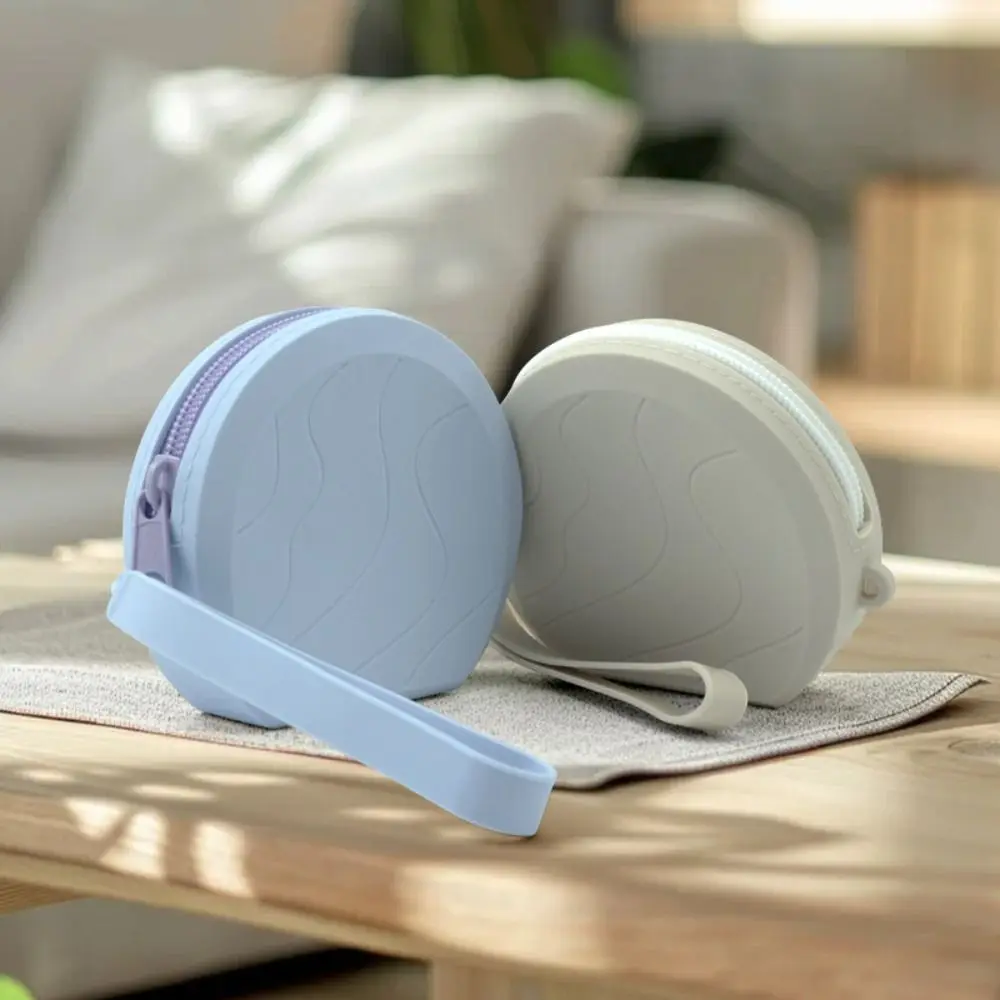 

Morandi Color Semicircle Silicone Cosmetic Bag Rectangle Coin Purse Multifunction Storage Bag Large Capacity Makeup Brush Holder