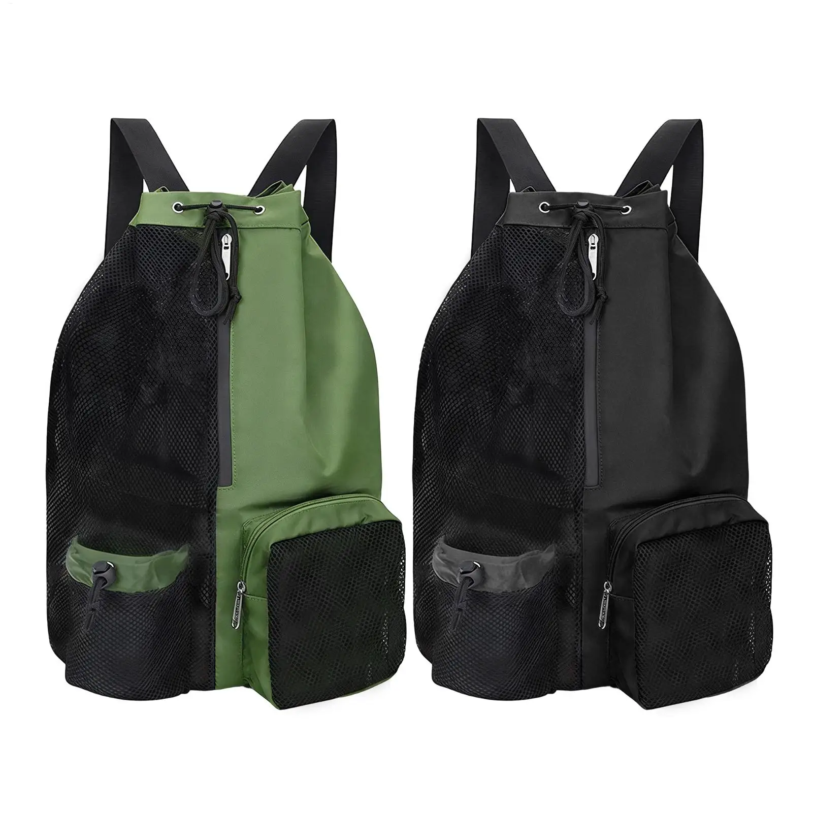 

Swimsuit mesh beach bag Pool bag unisex waterproof gym bag Beach backpack with wet bag Drawstring backpack with Wet Pocket