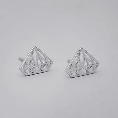 925 Sterling Silver Cute Mini Geometric Small Stud Earrings Children Girl Simple Romantic Piercing Jewelry Accessories