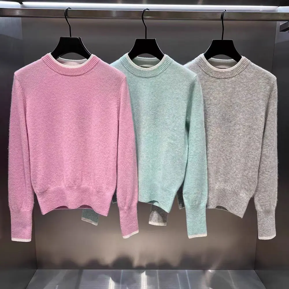 

Новый женский шерстяной вязаный свитер для гольфа на открытом воздухе, теплый и легкий, удобный и мягкий, без морщин и деформируется.