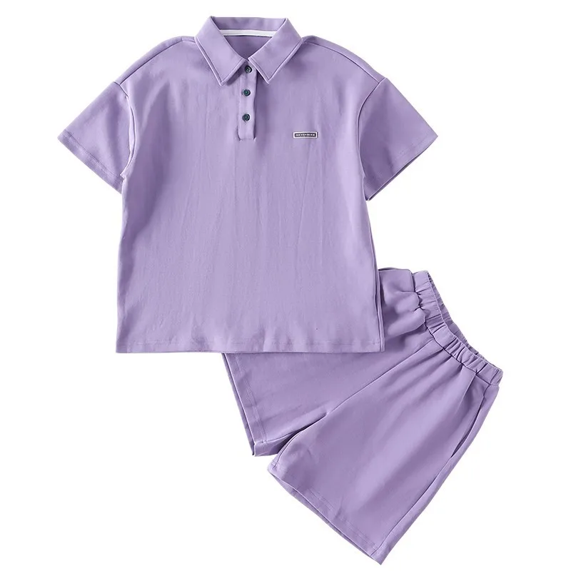 2026 new summer Girls set Clothes teenager solid loose t-shirt + thin short hot pants 4 5 6 8 10 11 12 year tracksuit Casual