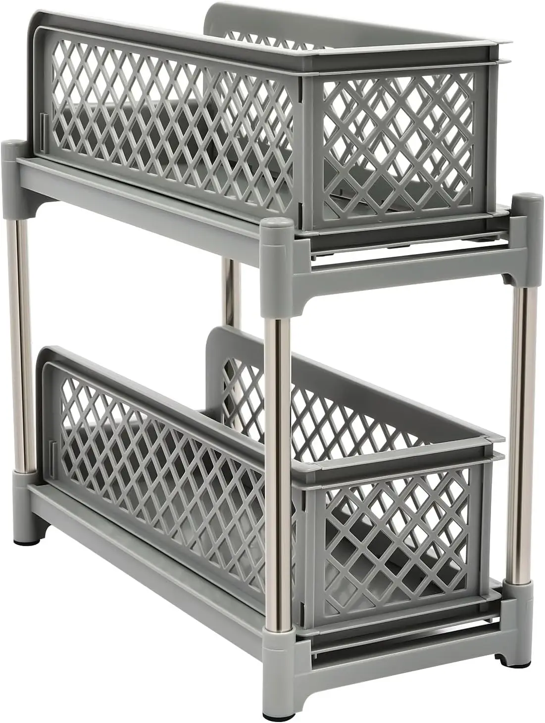 

Выдвижной органайзер для шкафа Tfcfl, 2-уровневый ящик для кухонного шкафа, домашний органайзер под раковину для организации кухонного шкафа