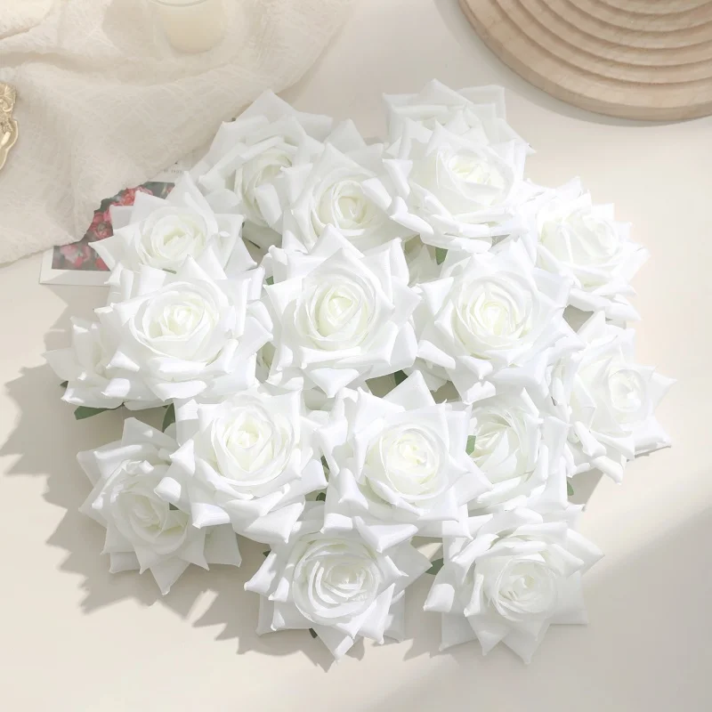 5/10 Stück Rose Künstliche Blumen 6 cm Gefälschte Blumen für Heimdekoration Hochzeitsdekoration Valentinstag Partyzubehör Geschenke Ornament – Detail 3