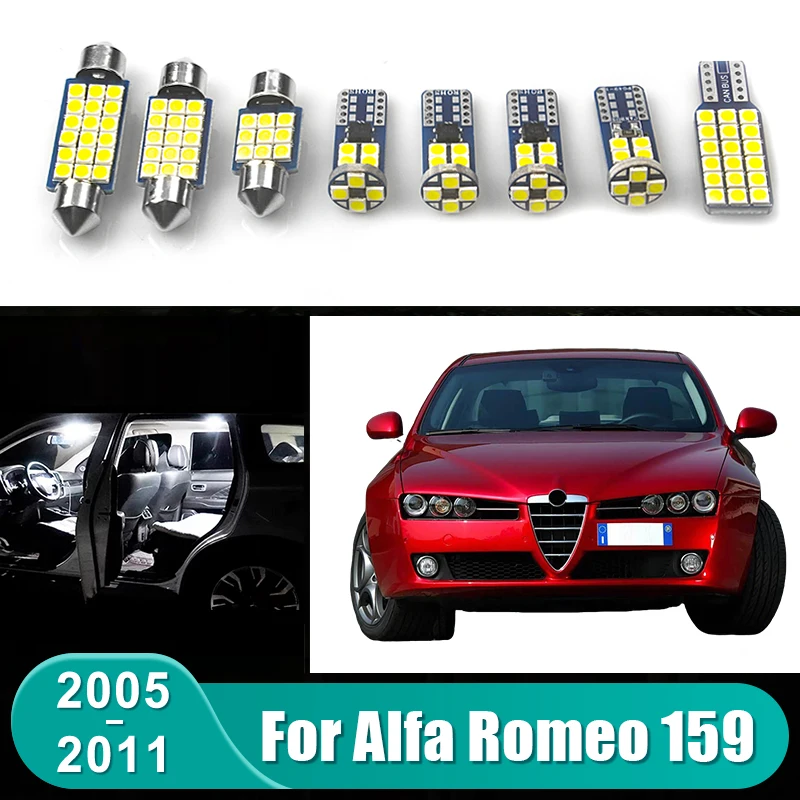 Für Alfa Romeo 159 2005 - 2011 14-teiliges Auto-LED-Innenbeleuchtungsset für Tür, Kofferraum und Handschuhfach
