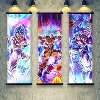 Printed Dragon Ball Poster Anime Wall Artwork Goku Pictures Bejīta Painting Canvas Super Saiyan Hanging Scrolls Home Room Decor