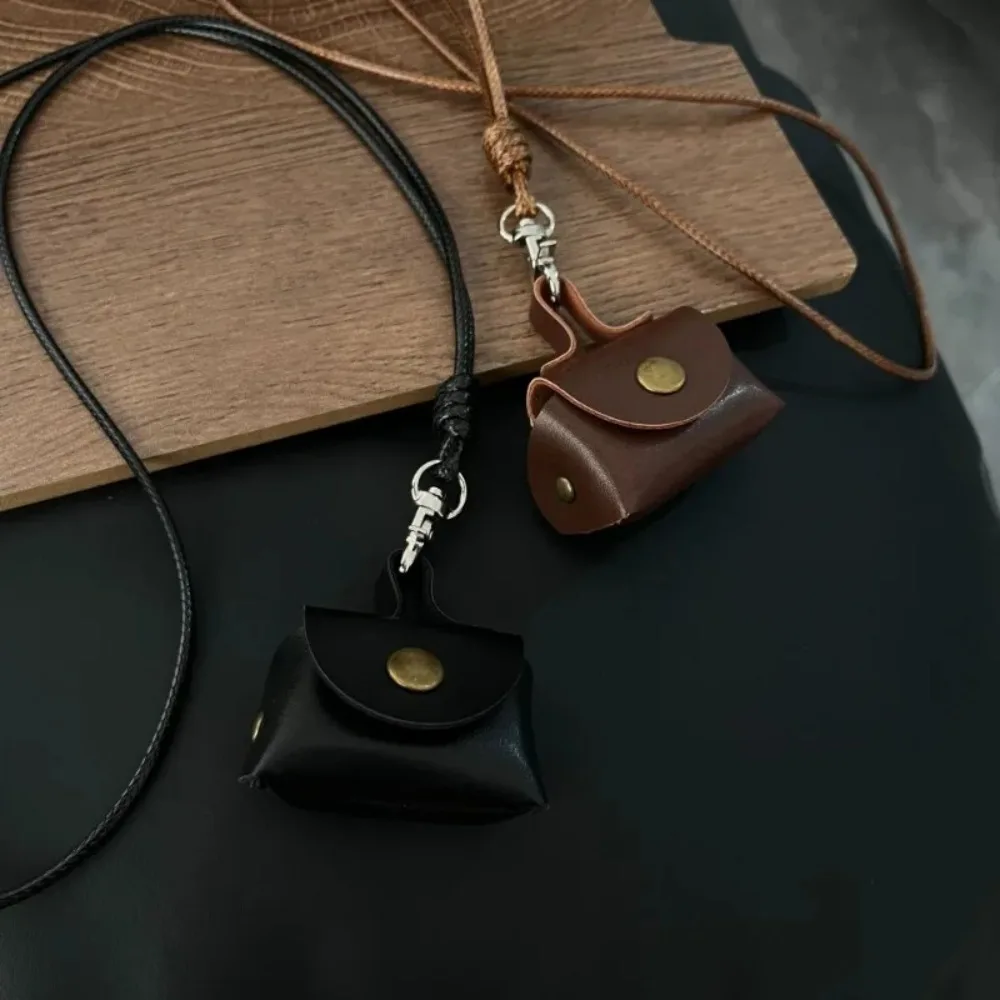 New Leather Hanging Neck Coin Purse Gifts Pendant Headphone Bag Women Women