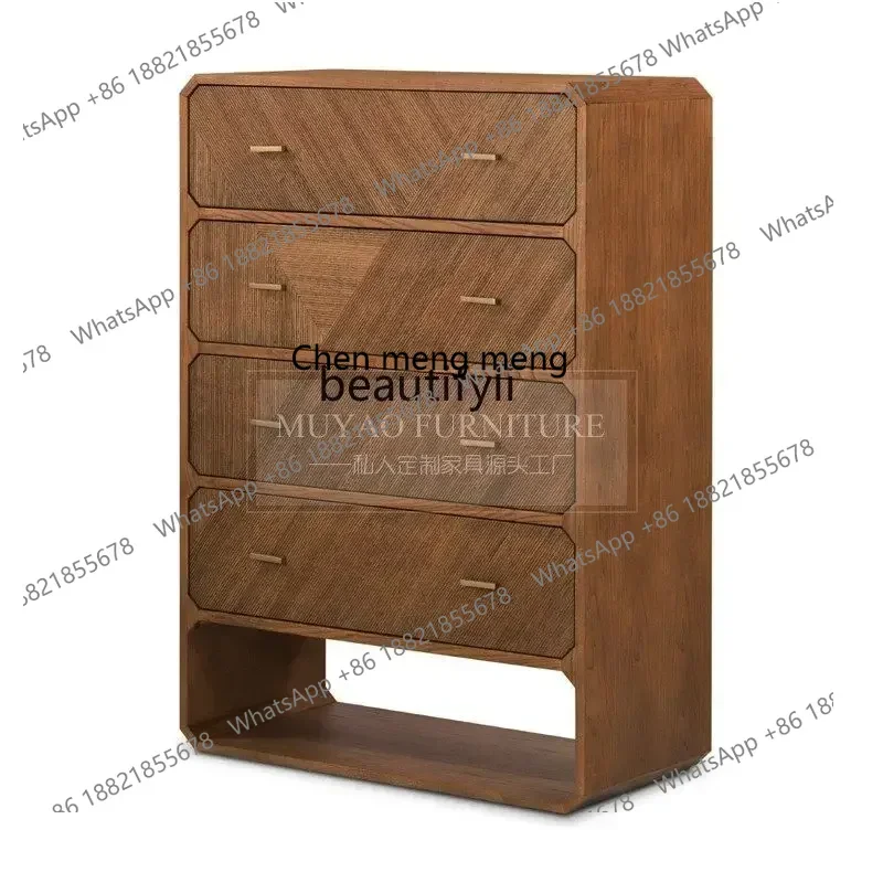 X  0R American retro bedroom solid wood chest medieval storage entrance cabinet TV cabinet R