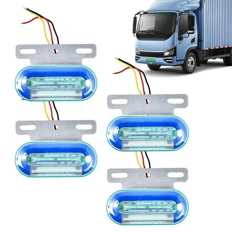 LED Trailer Marker Lights 24V Side Marker Indicators Light 4pcs Waterproof Super Bright Truck Marker Lights For Boat Camper