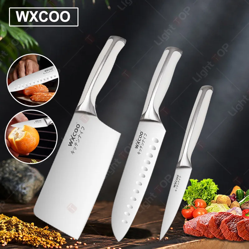 

Stainless Steel Japanese Kitchen Knives Professional Boning Chef Knife Sharp Santoku Slicing Fruit Cutter Knife Ergonomic Handle