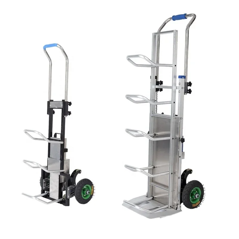 Custom 80kg 200kg Barreled Water Handling Trolley Aluminum Alloy Electric Stair Climbing Truck