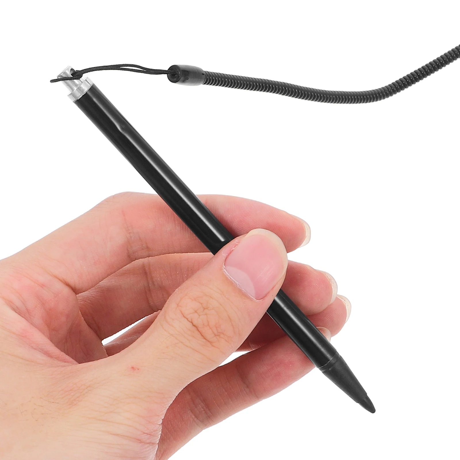

2 Pcs Resistive Screen Stylus Pen Aluminum Writing Drawing Compatible Touchscreen Anti Loss Lanyard Fixed Base