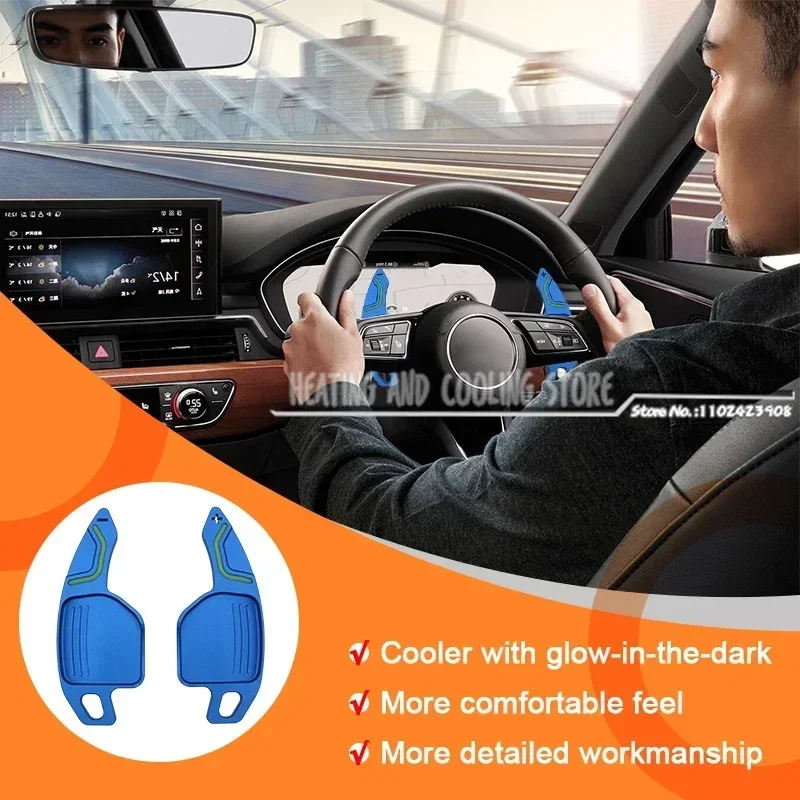 

2 шт. удлинители подрулевых лепестков переключения передач из алюминиевого сплава для Audi A4 A5 A6 A7 A8 Q5 Q7 TT S3 S4 S5 R8 2006-2011 DSG