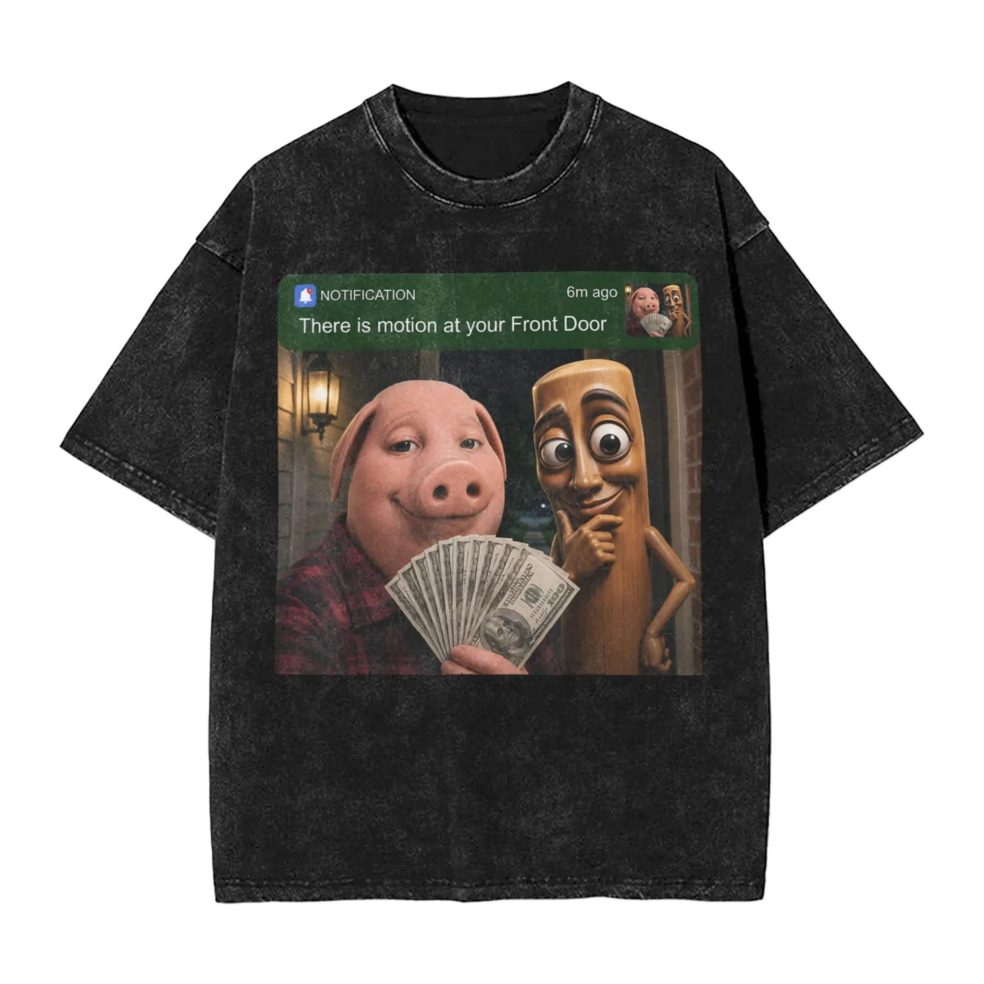 Men Women T Shirt Tung Tung Tung Sahur John Pork Motion at Your Front Door T Shirts Hip Hop  Summer Tee Shirt Retro Cotton Tops
