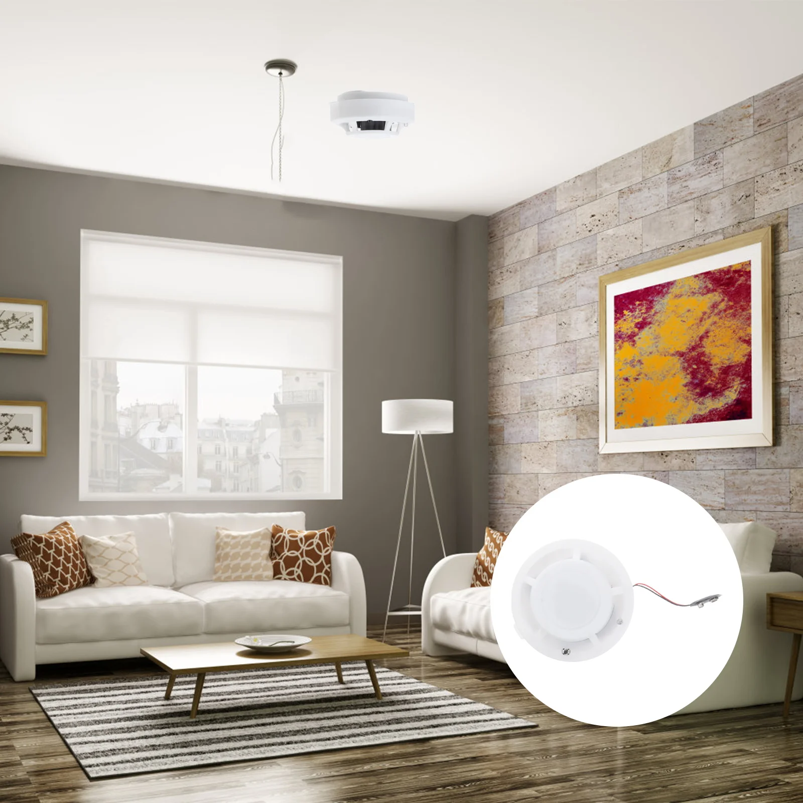 Smoke Alarm Fire Safety Device Home Photoelectric Sensor 85Db Loud Alert Led Light Easy