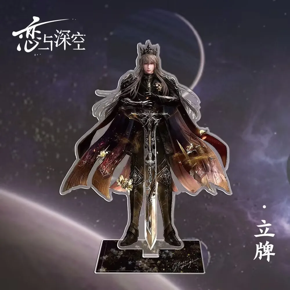 "Love and Deep Space 'Shen Xinghui' 'Sinking Crown' بطاقة شفافة من الأكريليك، عدسة، بطاقة بريدية، واقفة، شارة بار.