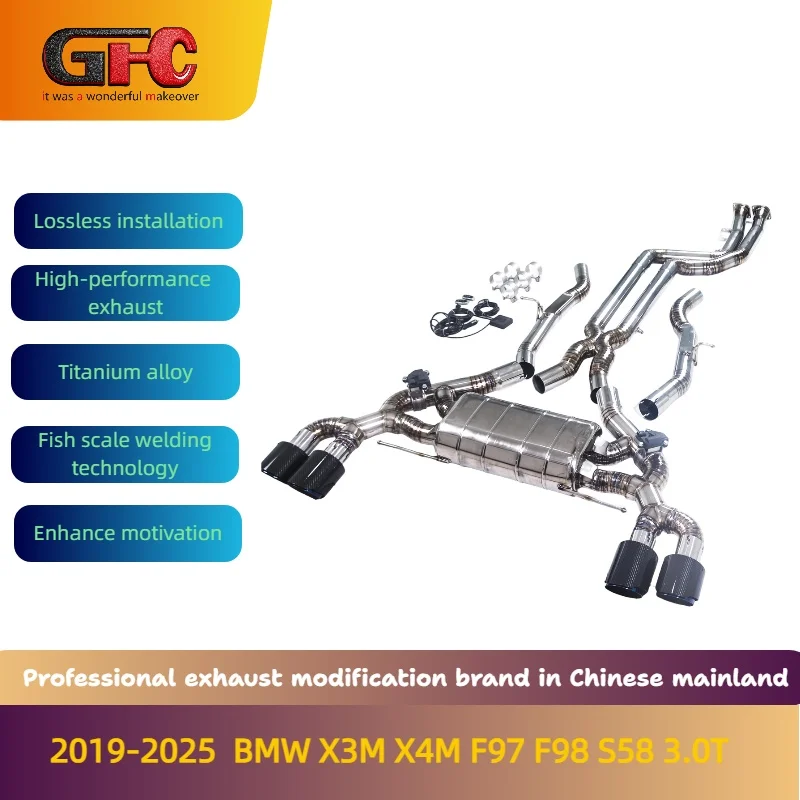 GFC Catback Exhaust System for 2019-2025  BMW X3M X4M F97 F98 S58 3.0T High-Performance Titanium alloy Catback Exhaust pipe