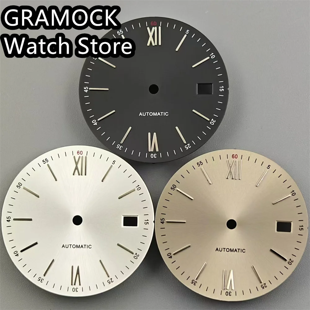 GRAMOCK 31mm Watch Dial White Black Gray Blue Green Dial Fit NH35 Movement