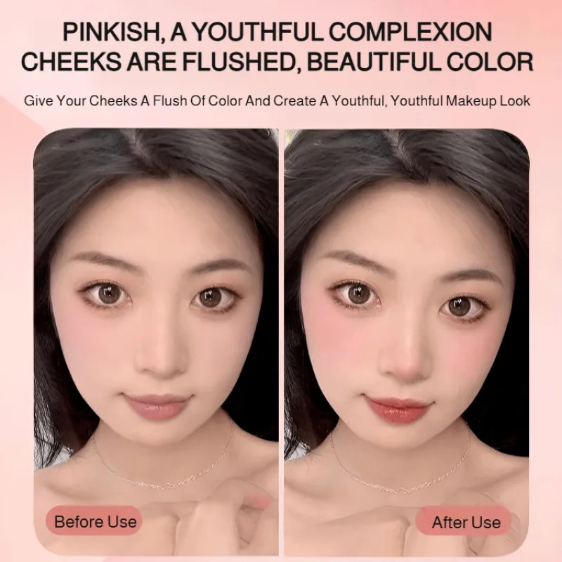 Set di evidenziatori e riparatori in stick per trucco nudo naturale, balsamo rosso per labbra e guance, doppio scopo